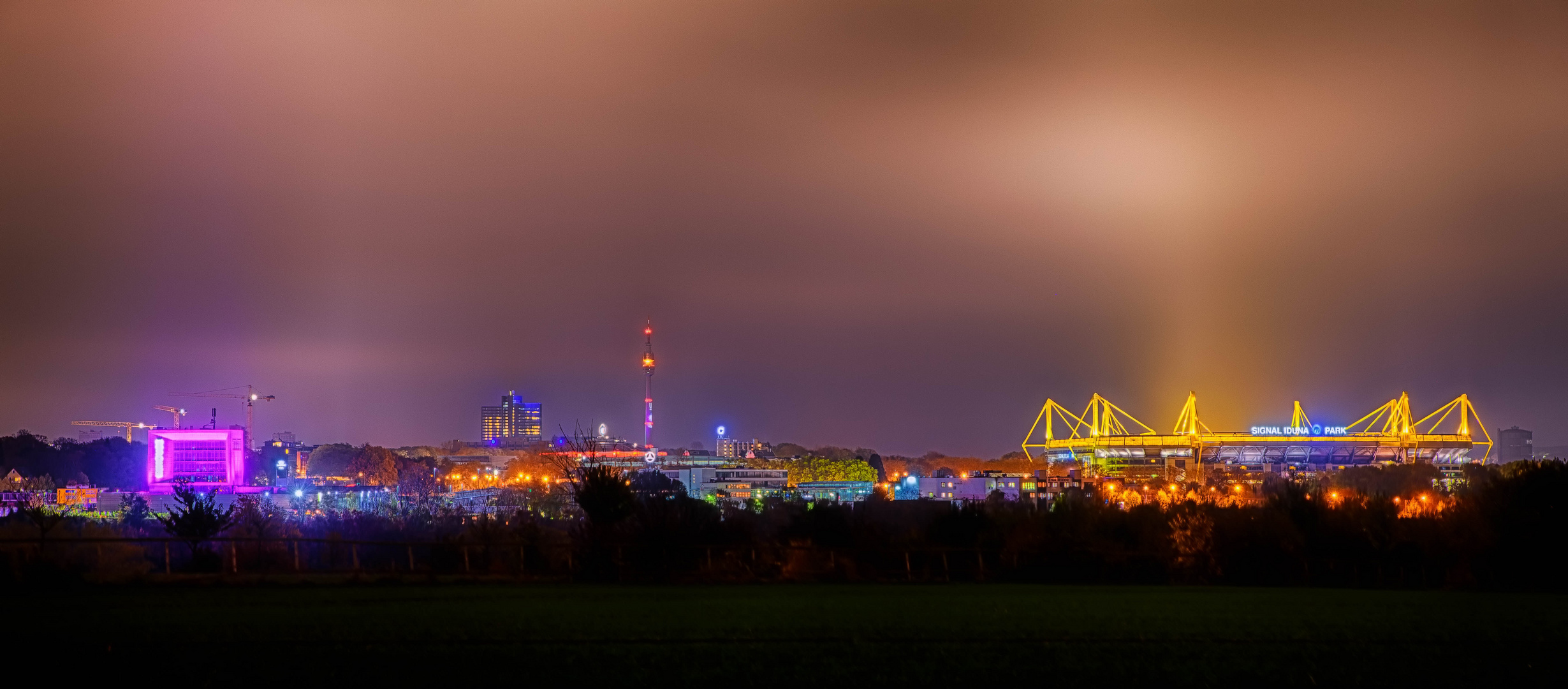 Skyline Dortmund bei Nacht Foto & Bild architektur, deutschland