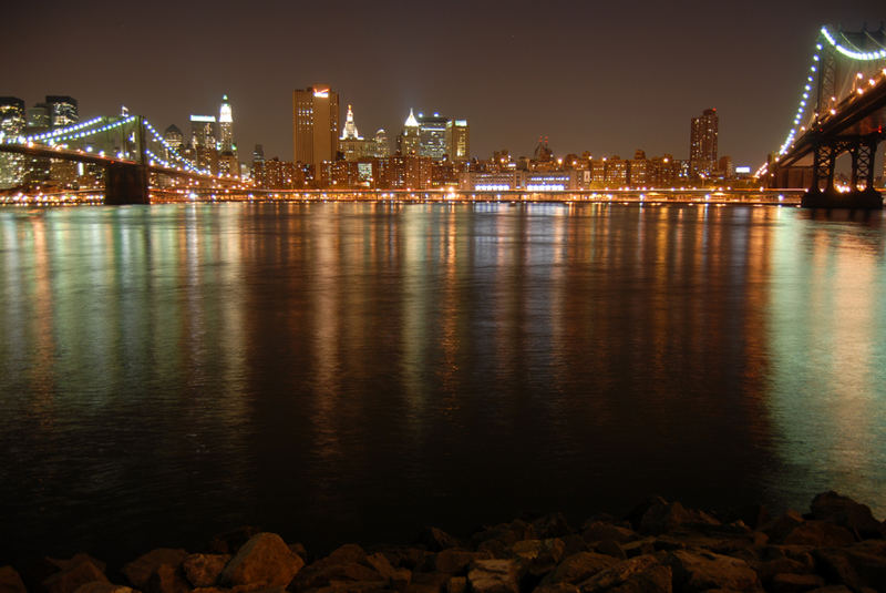 Skyline Downtown Manhattan @ night