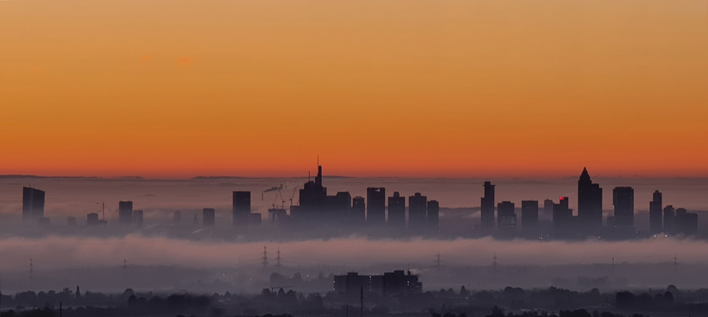 Skyline Frankfurt am Morgen