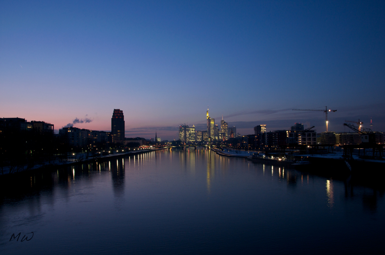 Skyline Frankfurt Blaue Stunde