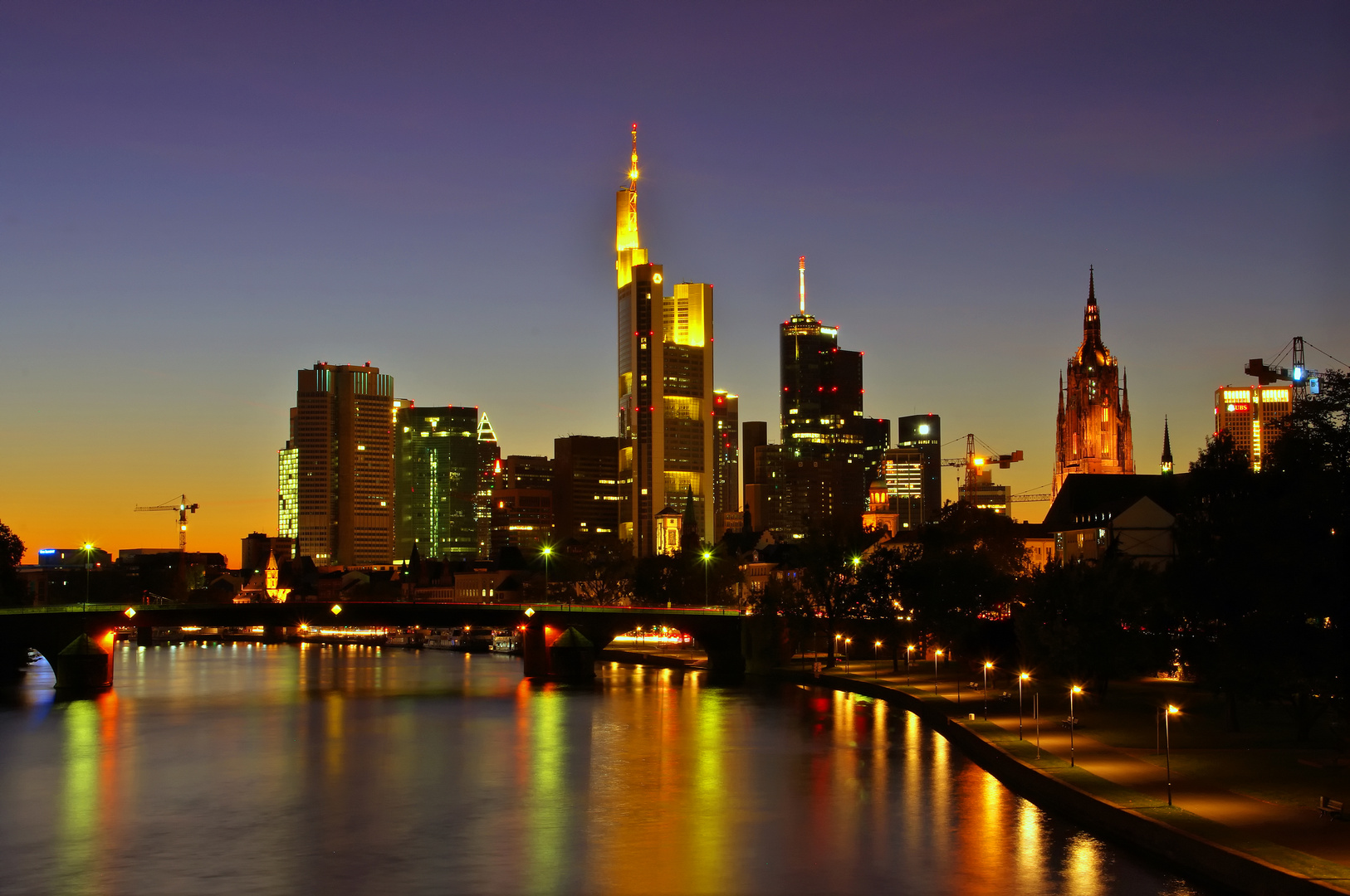 Skyline Frankfurt by Night Foto Bild architektur Skyline Frankfurt by Night Foto Bild architektur
