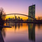 Skyline Frankfurt im Sonnenuntergang