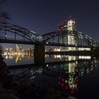 Skyline Frankfurt mit Deutschherrnbrücke