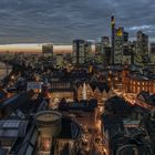 Skyline Frankfurt mit Weihnachtsmarkt HDR 2019