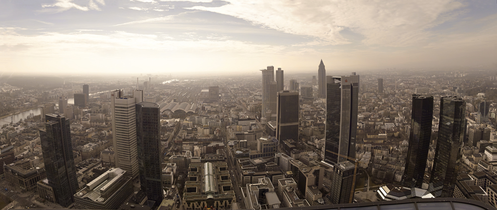 Skyline Frankfurt von oben