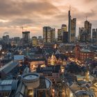 Skyline Frankfurt zur Weihnachten 2016 