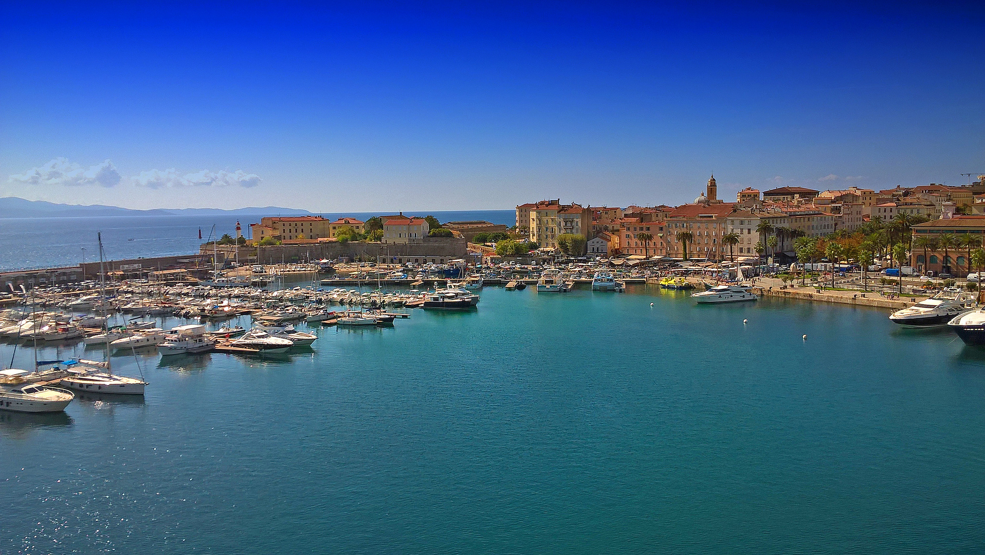 Skyline from Ajacchio with port