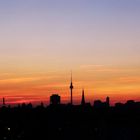 Skyline im Sonnenuntergang