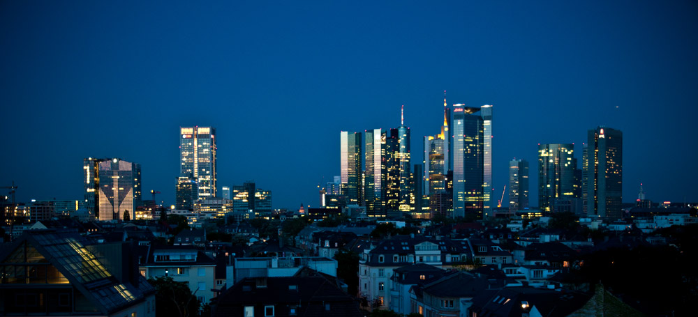 Skyline in Blau