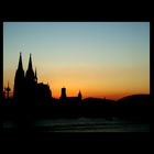 Skyline Köln im Abendrot