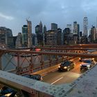 Skyline Manhatten von der Brooklyn Bridge