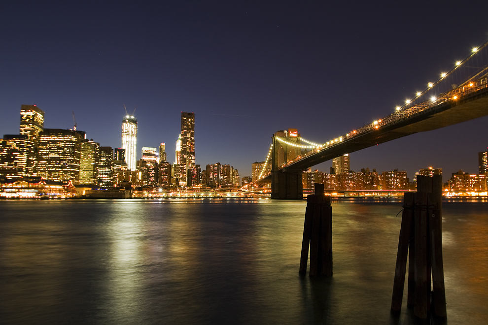 Skyline mit Brücke Foto & Bild | north america, united ...