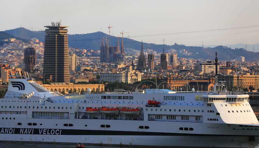 Skyline mit Sagrada Familia