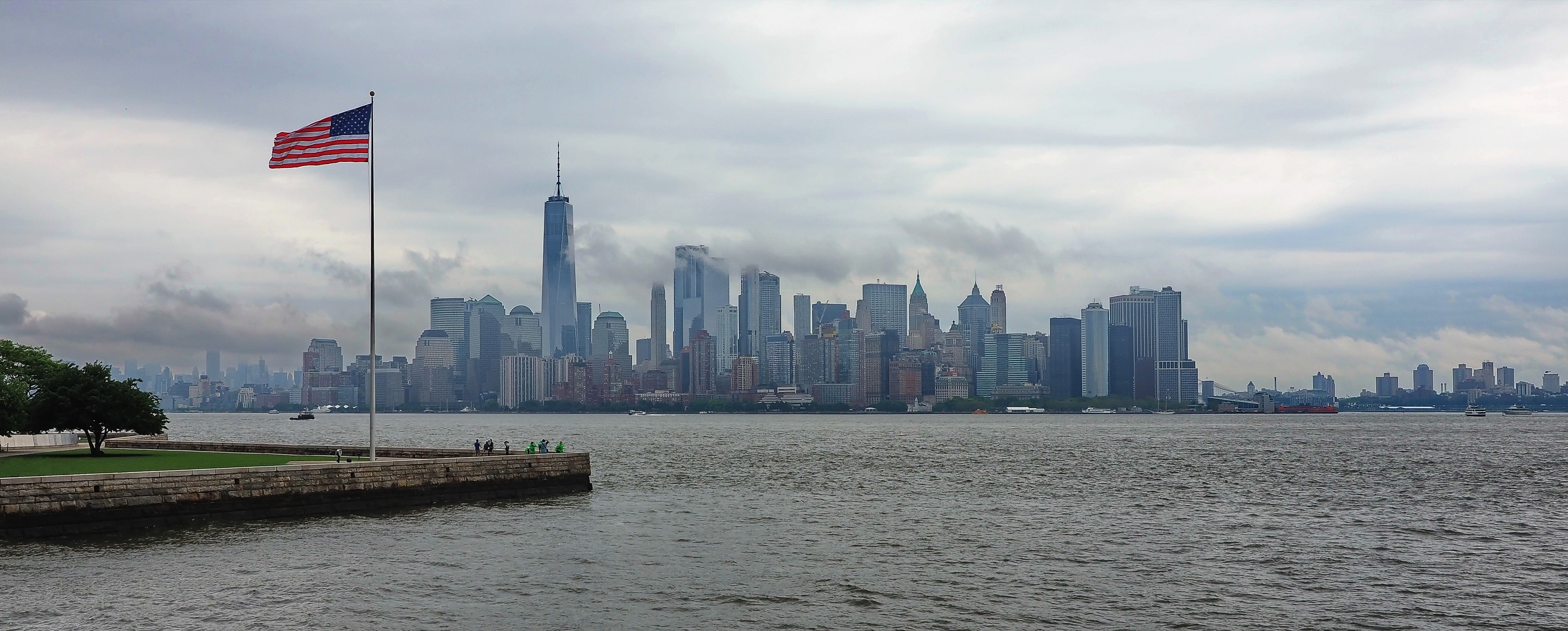 Skyline New York von Ellis Island