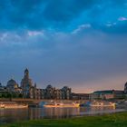 Skyline of Dresden at Sunset