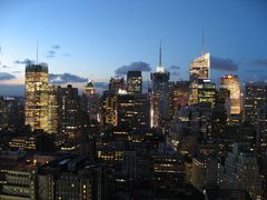 Skyline of New York City by night