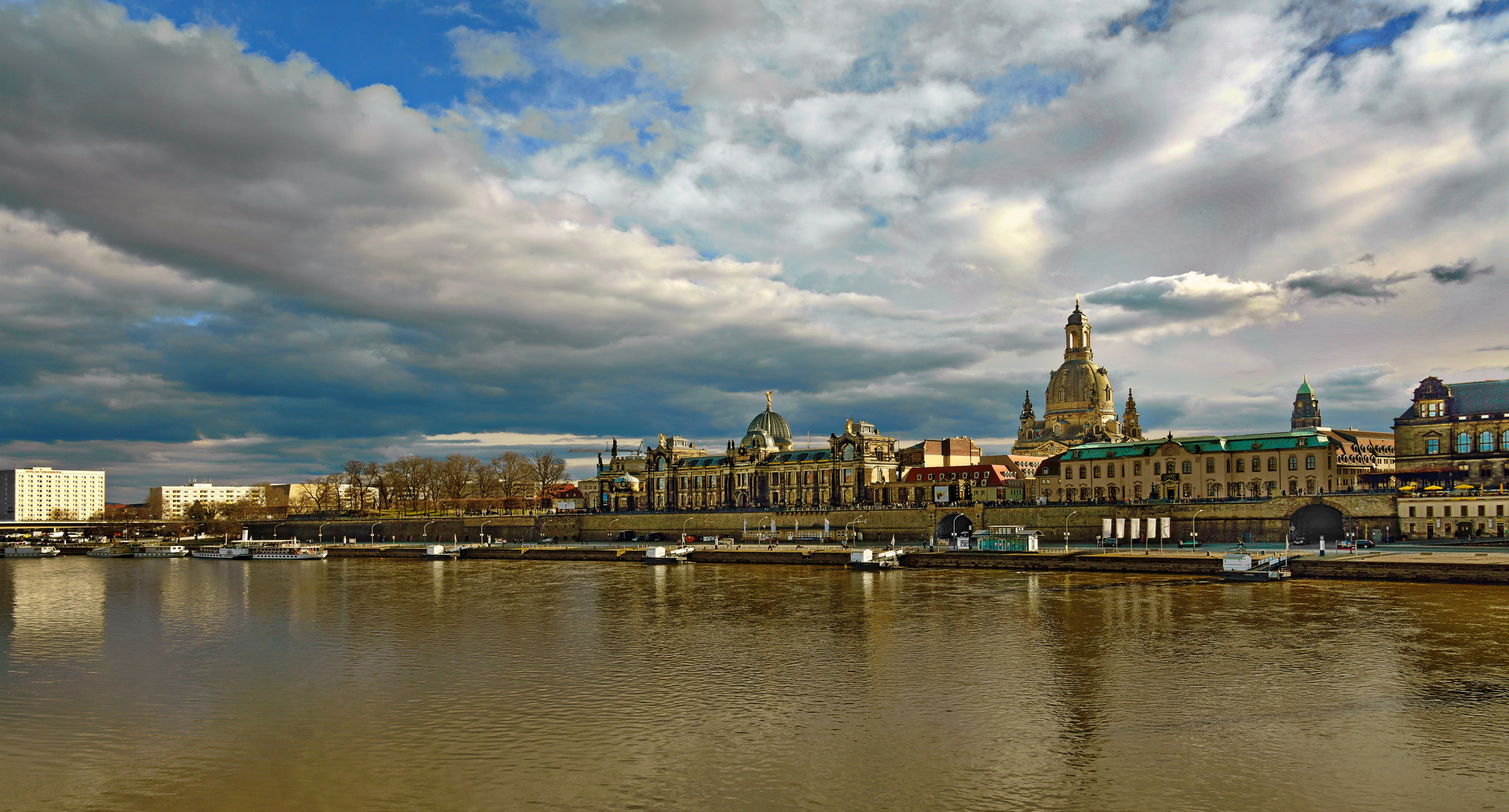 Skyline Panorama - Historische Dresdner Altstadt -