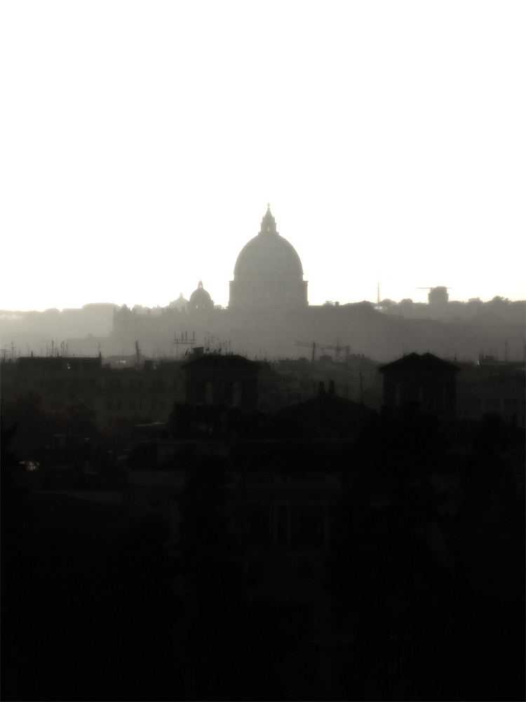 Skyline Rom - Blick auf den Petersdom (Silhouette)