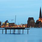 Skyline Rostock am Abend