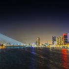 Skyline Rotterdam bei Nacht