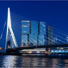 Skyline Rotterdam + Erasmus Brücke