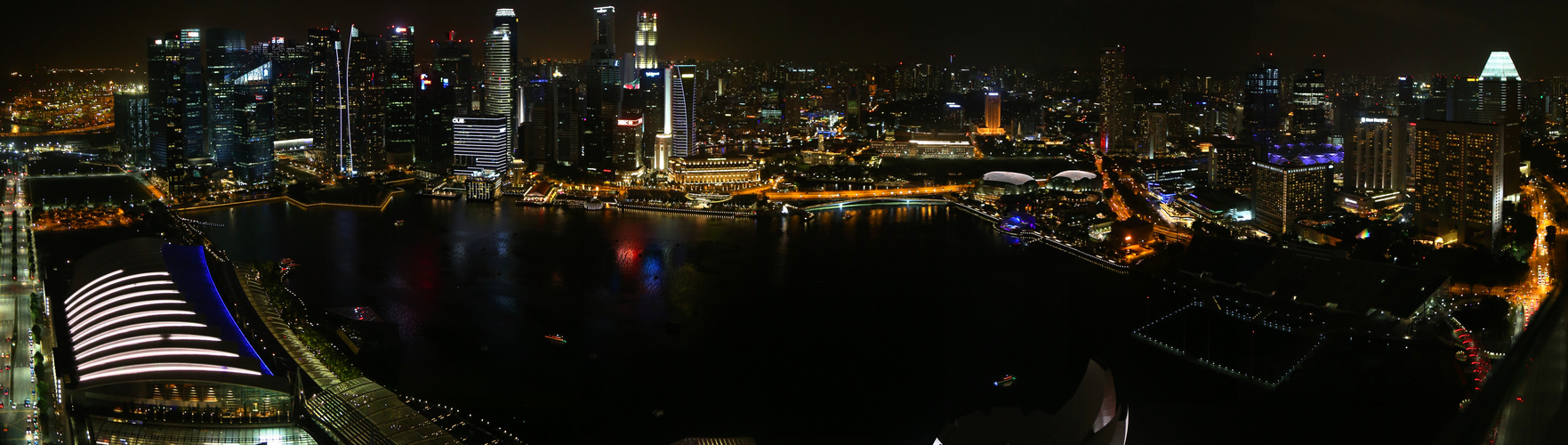 Skyline Singapore vom Marina Bay Sands