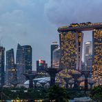 Skyline Singapur von Marina Barrage