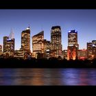 Skyline Sydney in der Abenddämmerung