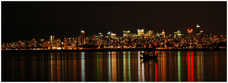 Skyline Vancouver at night