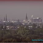 Skyline vom Norden aus auf Hamburg 