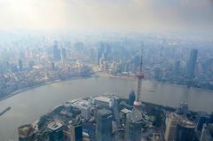 Skyline vom  Shanghai Tower 