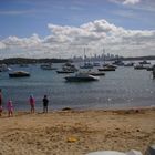 Skyline vom Strand aus