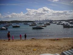 Skyline vom Strand aus