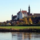 Skyline von der herbstlichen Albrechtsburg in Meißen