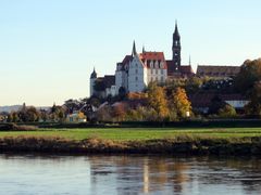 Skyline von der herbstlichen Albrechtsburg in Meißen