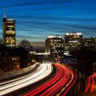 Skyline von Essen an der A40