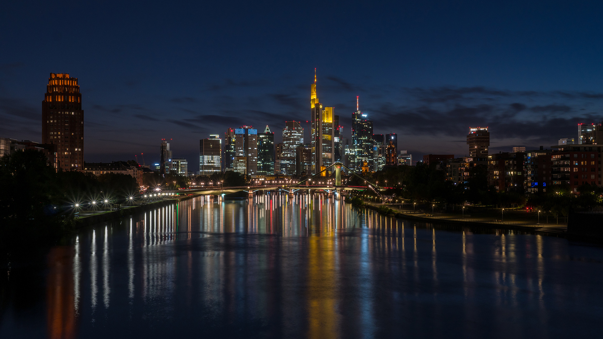 Skyline von Frankfurt am 02.09.2019