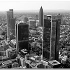 Skyline von Frankfurt am Main, aufgen. vom Aussichtsplateau des MainTowers