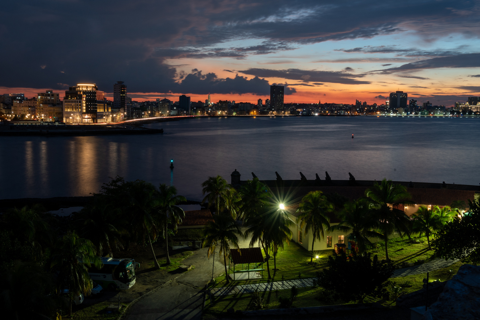 Skyline von Havanna bei Sonnenuntergang