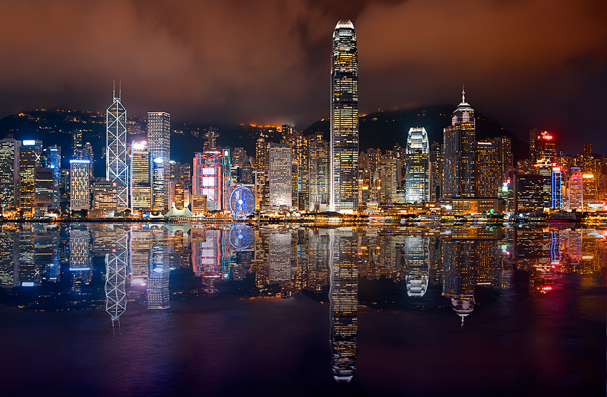 Skyline von Hong Kong 2015