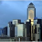 Skyline von Hongkong Island am Abend