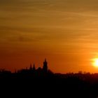 Skyline von Kleve beim Sonnenuntergang - 15. Januar 2005