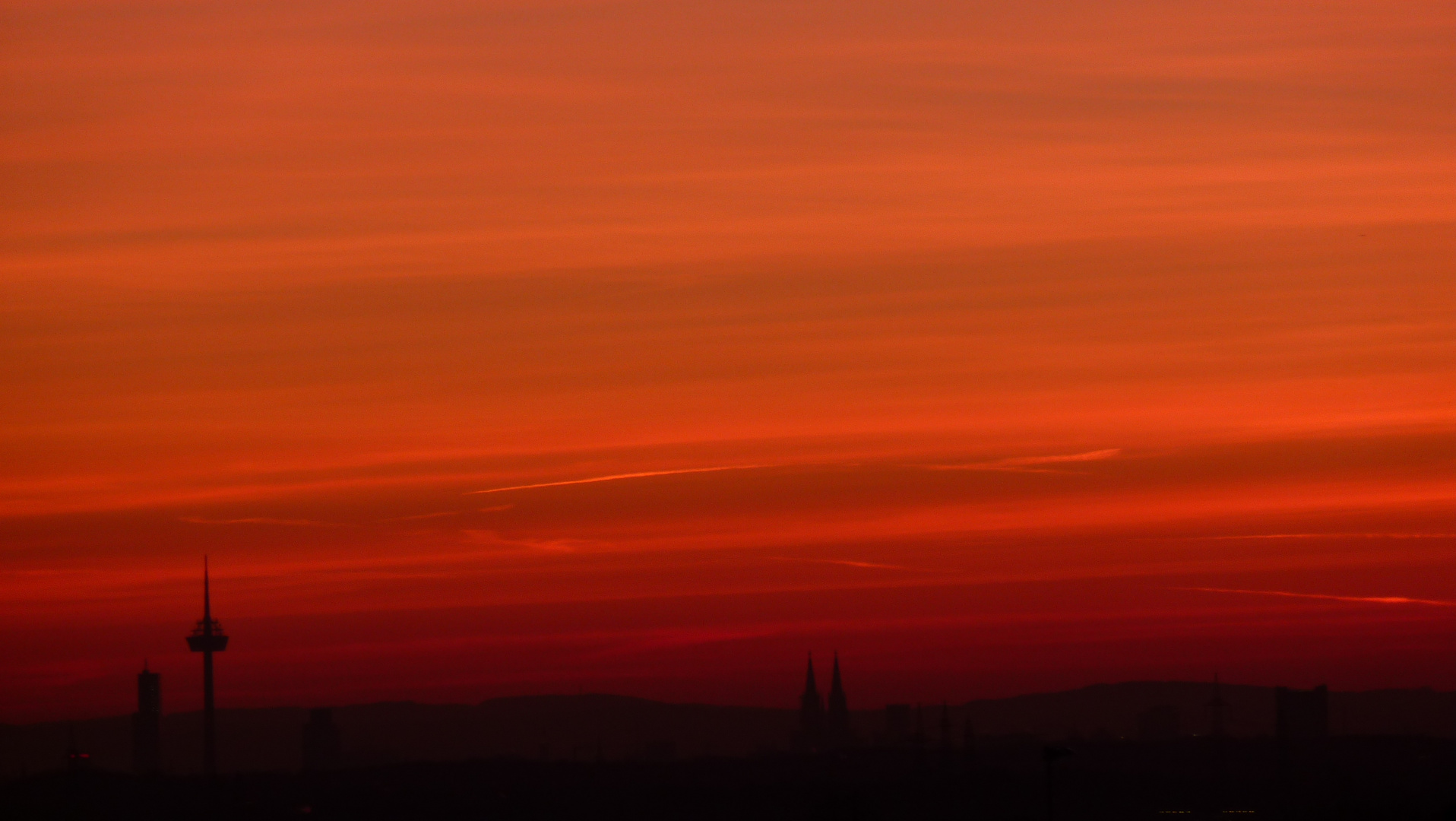 Skyline von Köln heute morgen - 24-02-2014