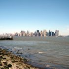 Skyline von Manhatten aus der Sicht von Liberty Island