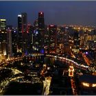 Skyline von Singapore bei Nacht