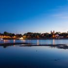 Skyline von Speyer zur blauen Stunde