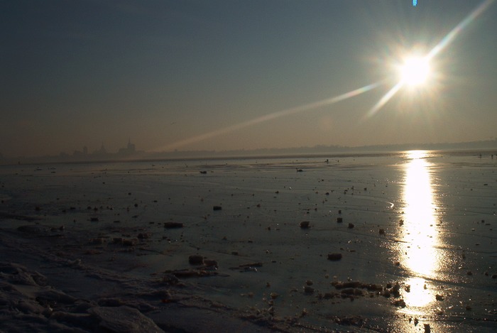 Skyline von Stralsund bei Sonnenuntergang!