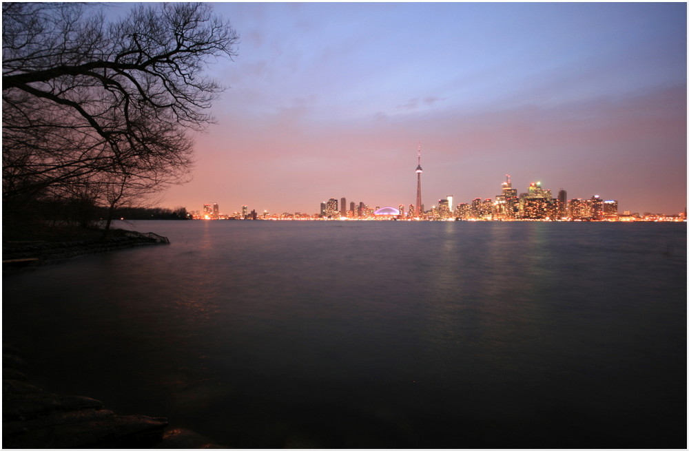 Skyline von Toronto im Spätwinter