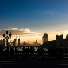 Skyline Westminster Quadratischer beschnitt