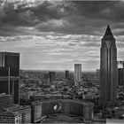 Skylineblick-Frankfurt am Main in S/W